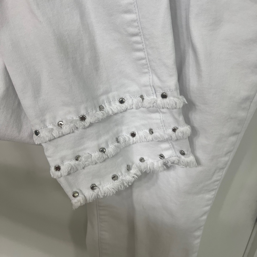 Ethyl Fringe Studded Pants with Stretch Waist